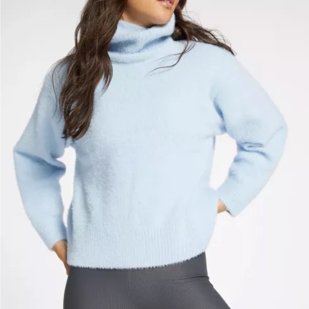 Calia Oversized Turtleneck Light Blue Sweater